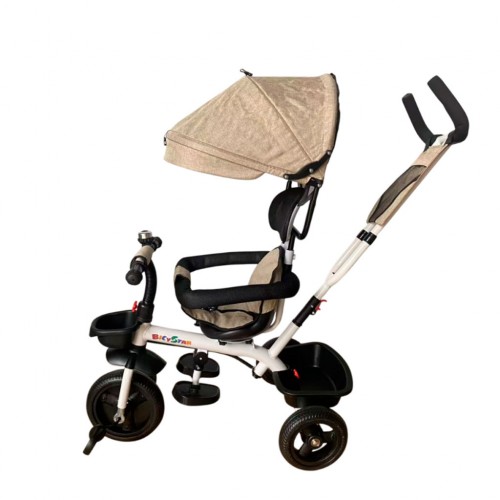 3-х колесный BicyStar (001L, бежевый, поворотное на 360 градусов сиденье, 10" и 8", EVA)