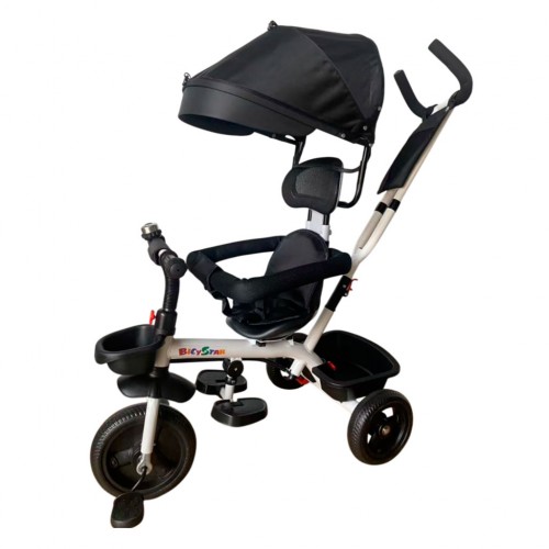 3-х колесный BicyStar (001L, чёрный, поворотное на 360 градусов сиденье, 10" и 8", EVA)