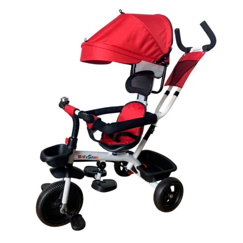 3-х колесный BicyStar (001L, красный, поворотное на 360 градусов сиденье, 10" и 8", EVA; 10702070/23