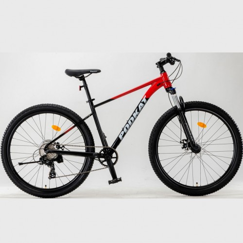 27,5" PODKAT PA2711D Велосипед (PA2711D, 8скоростей, алюминий, 17", красный/чёрный, дисковый тормоз)