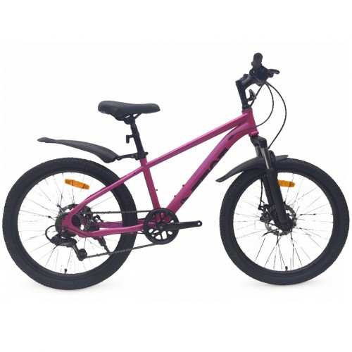 24" PODKAT PS2404 Велосипед (PS2404, 7скоростей, сталь, 13", фиолетовый, дисковый тормоз)