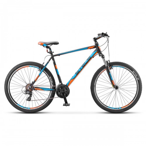 Велосипед 27,5" STELS Navigator-610 V 19" Черный/голубой/оранжевый арт. V020