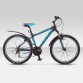 Велосипед 26" STELS Navigator- 650 V 19.5" Черный/серебристый/голубой арт.16