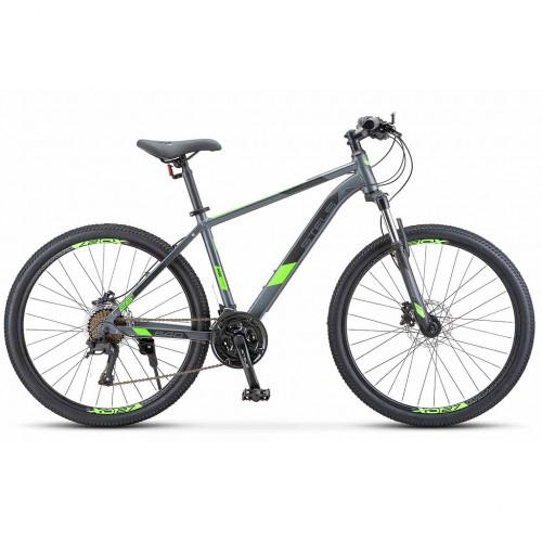 Велосипед 26" STELS Navigator-640 D 14.5" Антрацитовый/зелёный