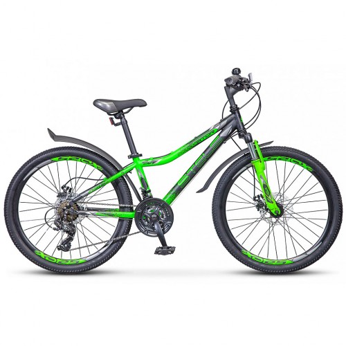 Велосипед STELS 24” Navigator-410 MD черный/зеленый