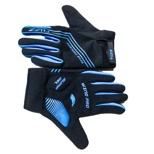 Перчатки 08-202811 неопрен, WIND PRO, черно-синие, утепленные, длинные пальцы, для сенсорных экранов