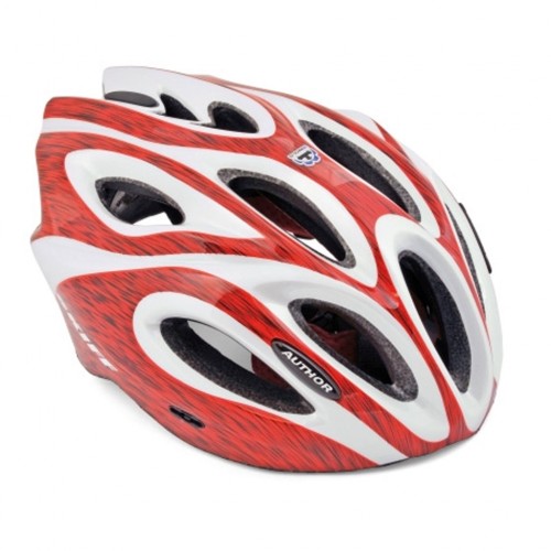 Шлем 8-9001252 спорт. с сеточкой Skiff 1041 Red 14отв. INMOLD красно-белый 58-62см