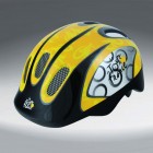 Шлем детский/подростк. 5-731008  с сеточкой 6отв. 52-56см черно-желтый  TOUR DE FRANCE