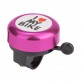 Звонок 45AE-10  "I love my bike" алюминий/пластик, черно-розовый, арт.210144