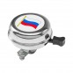 Звонок 54BF-01 с российским флагом, сталь, хром