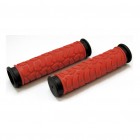 Ручки 3-125  на руль C49RB  резиновые 125мм 2-х компонент.  красно-черные