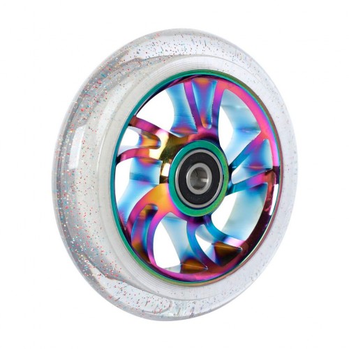 Колесо PU для трюкового самоката, обод алюминевый 110 мм с подшипниками ABEC-9 /JJ-030-110/уп 120/ п Колесо PU для трюкового самоката, обод алюминевый 110 мм с подшипниками ABEC-9 /JJ-030-110/уп 120/ п