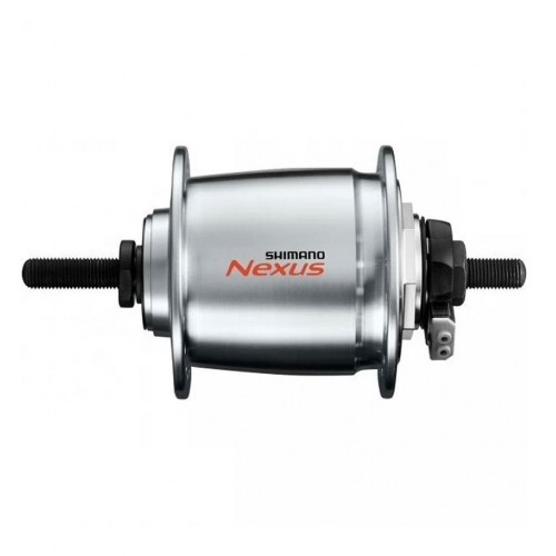 Втулка динамо Shimano, C6000, 36 отв, 6V-3W, под роллер, HIGH, 100x140мм, без гаек и шайб, цв. сереб