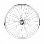 Колесо заднее 20" обод двойной алюм. серебр., V-br, втулка под трещотку 6-7ск под гайку