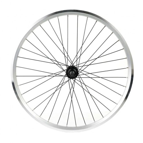 Колесо заднее 24" обод двойной алюм. серебр., V-br, втулка под трещотку 6-7ск под гайку