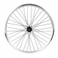 Колесо заднее 24" обод двойной алюм. серебр., V-br, втулка под трещотку 6-7ск под гайку