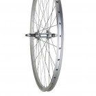 Колесо заднее 26" обод двойной алюм. серебр., V-br, втулка под трещотку 6-7ск под гайку